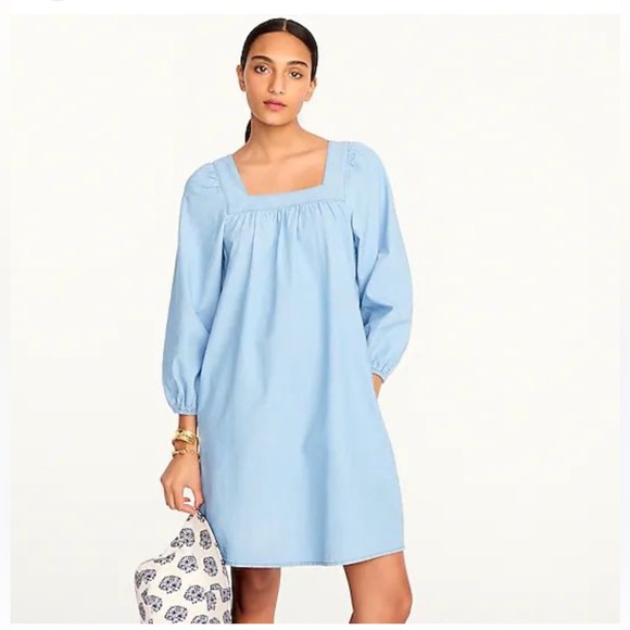 J. Crew Dresses & Skirts - J.Crew NWOT square neck, organic cotton shift dress with pockets size large